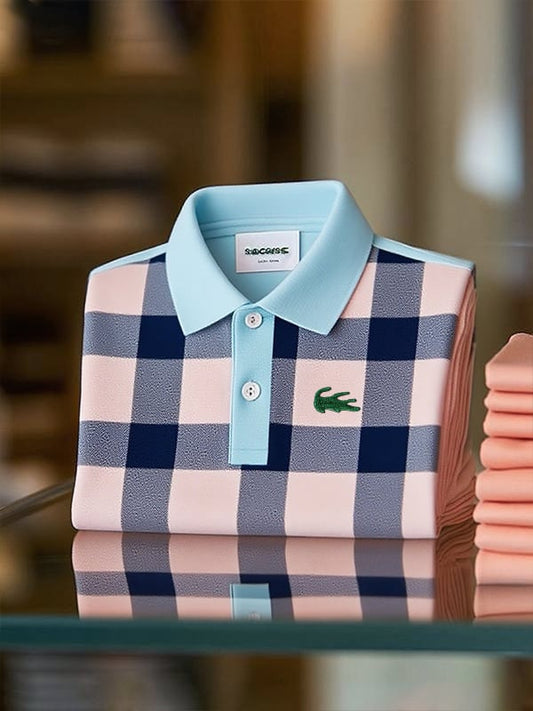 Balltoy Men's Classic Business Logo Button Short Sleeve Shirt