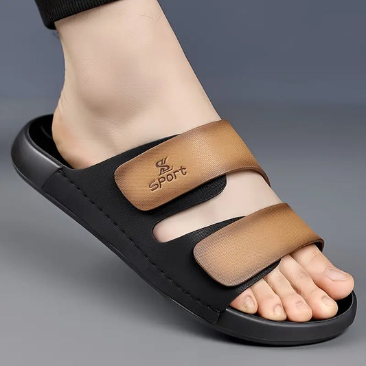 Men'S High-Quality Casual Shoes - Black and Brown Synthetic, Comfortable